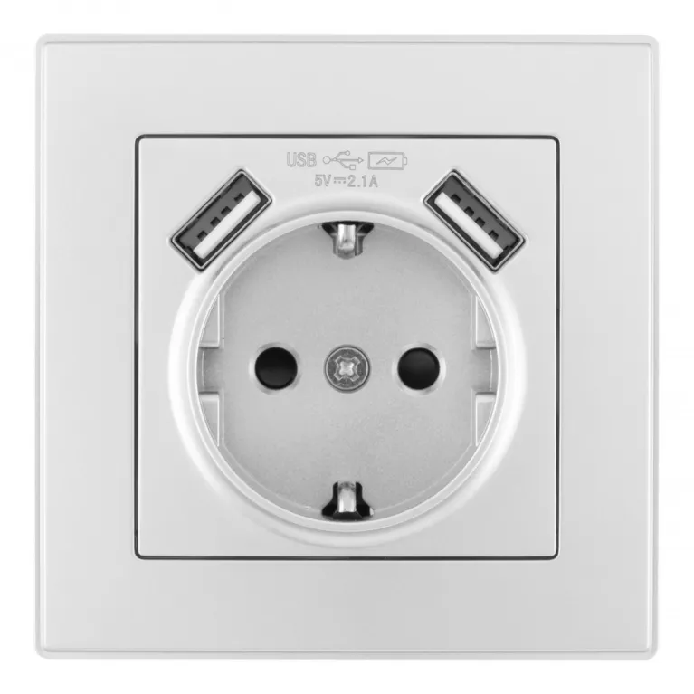 Комплект розетки с/з и шторками + USB и рамкой Arte Milano SET06-1-47-1 silver в Нижнем Новгороде