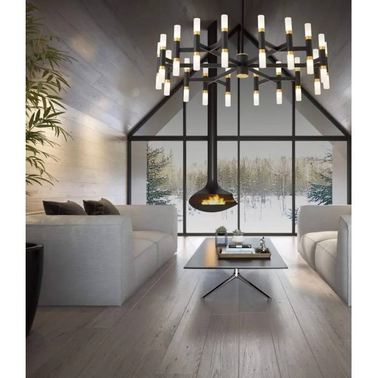 Подвесная люстра Lumina Deco Richmond LDP 6035-36 BK+GD в Нижнем Новгороде