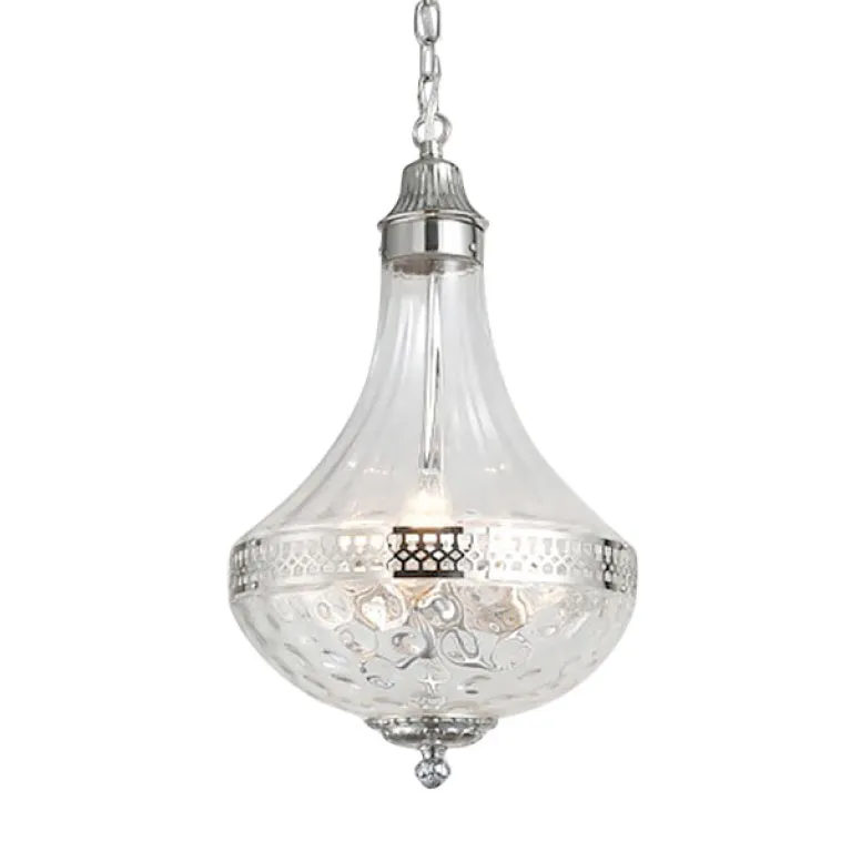 Подвесная люстра DeLight Collection French Empire Glass KG0544P-4 nickel в Нижнем Новгороде