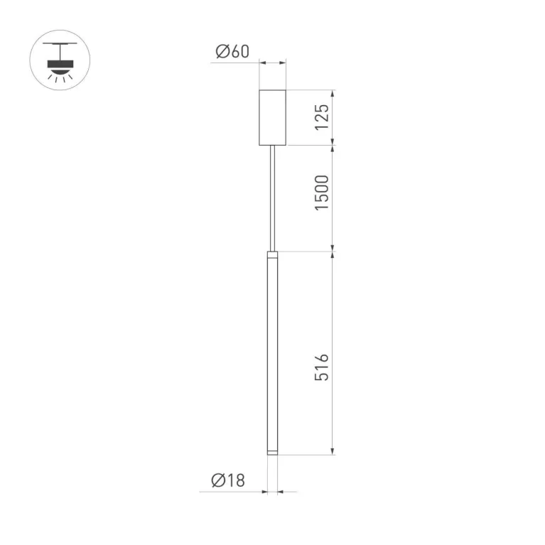 Подвесной светодиодный светильник Arlight SP-JEDI-HANG-R18-6W Warm3000 039532 в Нижнем Новгороде