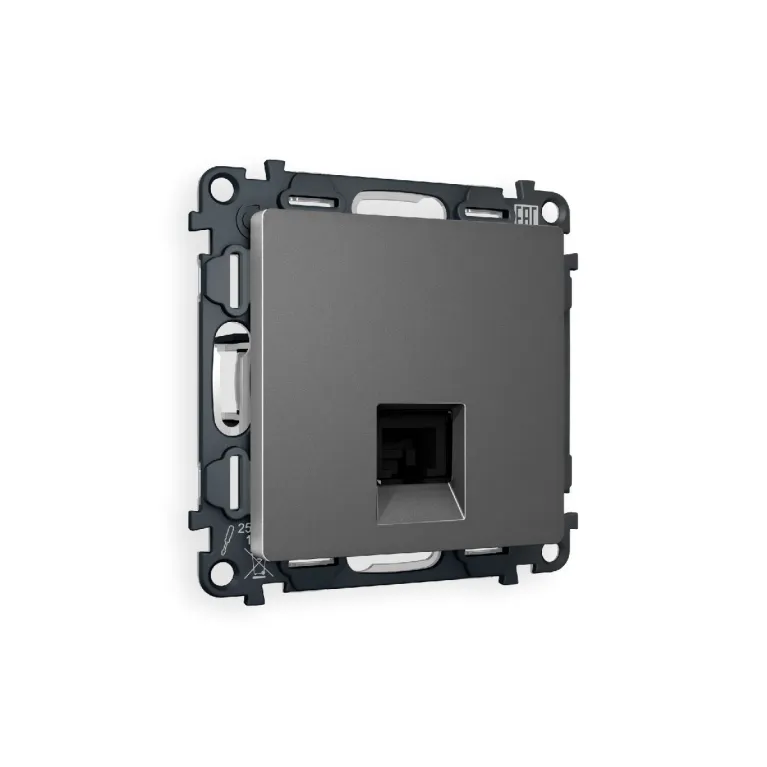 Комплект механизма компьютерной розетки RJ-45(8P8C) CAT6 со шторкой Ambrella Volt Alfa MA662010 в Нижнем Новгороде