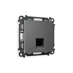 Комплект механизма телефонной розетки RJ-11(4P4C) со шторкой Ambrella Volt Alfa MA662030
