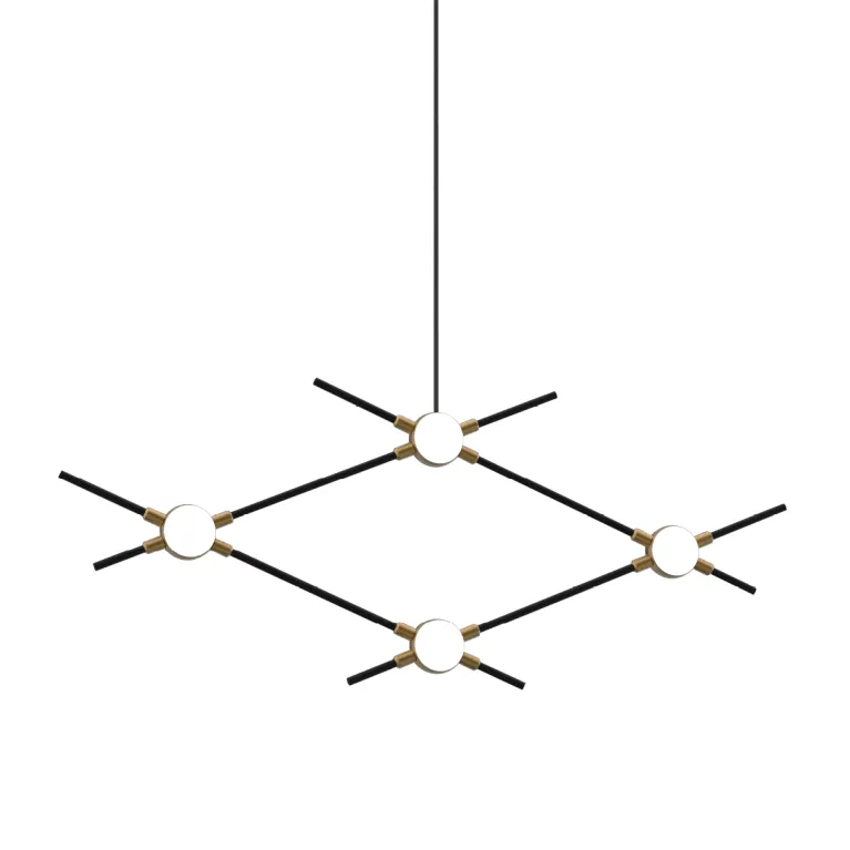 Подвесная люстра DeLight Collection Molecular MD18001067-4A black/gold в Нижнем Новгороде