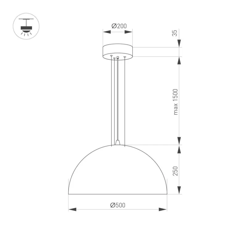 Подвесной светодиодный светильник Arlight SP-RESTO-HANG-R500-30W Day4000 039698 в Нижнем Новгороде