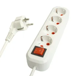 Удлинитель четырехместный Stekker Home 49358
