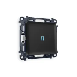 Комплект механизма 1-кл проходного выключателя с подсветкой Ambrella Volt Alfa MA802040