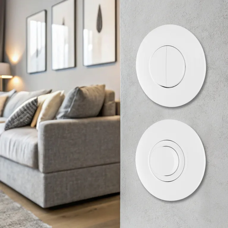 Выключатель круглый двухклавишный с рамкой Arte Milano SET08-1-30-2 white в Нижнем Новгороде
