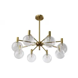 Люстра на штанге Crystal Lux ANDRES SP8 BRONZE/TRANSPARENTE