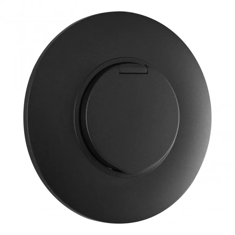 Розетка круглая с/з и шторками, защитной крышкой и рамкой Arte Milano SET08-1-41-1 black в Нижнем Новгороде