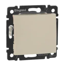 Переключатель одноклавишный проходной Legrand Valena 10A 250V cлоновая кость 774306