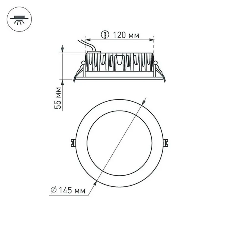Встраиваемый светодиодный светильник Arlight LTD-145WH-Frost-16W Day White 021494 в Нижнем Новгороде