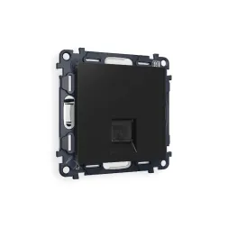 Комплект механизма телефонной розетки RJ-11(4P4C) со шторкой Ambrella Volt Alfa MA812030