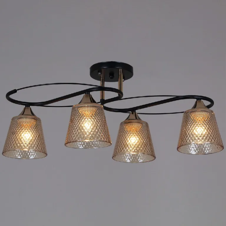 Потолочная люстра Reluce 06087-0.3-04 BK+FG в Нижнем Новгороде