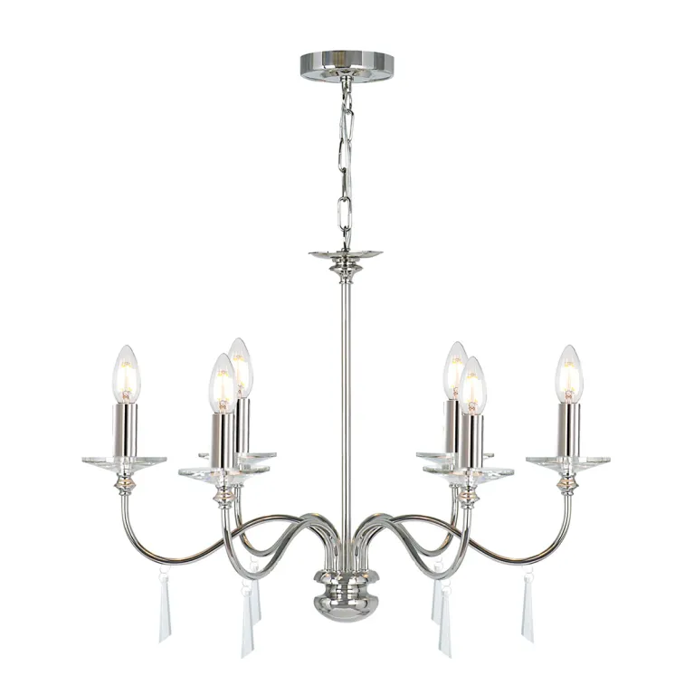Подвесная люстра Elstead Lighting Finsbury park FP6-POL-NICKEL в Нижнем Новгороде