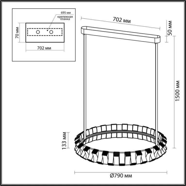 Подвесной светодиодный светильник Odeon Light Asturo 4993/80L в Нижнем Новгороде