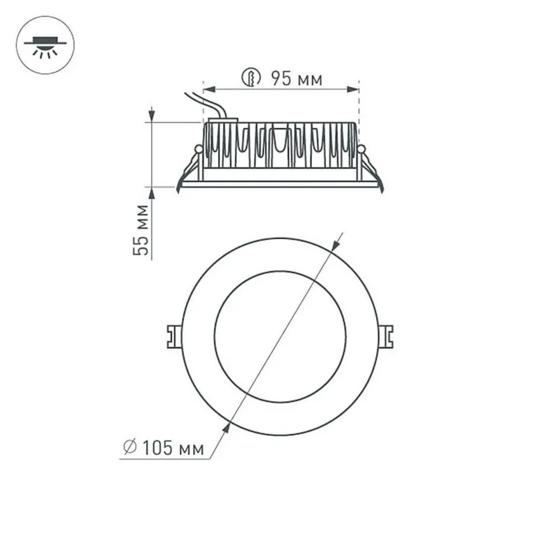 Встраиваемый светодиодный светильник Arlight LTD-105WH-Frost-9W Day White 021492 в Нижнем Новгороде