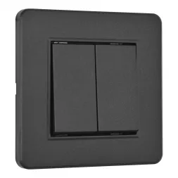 Выключатель двухклавишный Arte Milano SET16-1-30-2 black