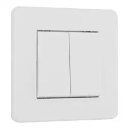 Выключатель двухклавишный Arte Milano SET16-1-30-2 white