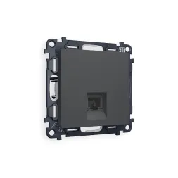 Комплект механизма компьютерной розетки RJ-45(8P8C) CAT6 со шторкой Ambrella Volt Alfa MA912010