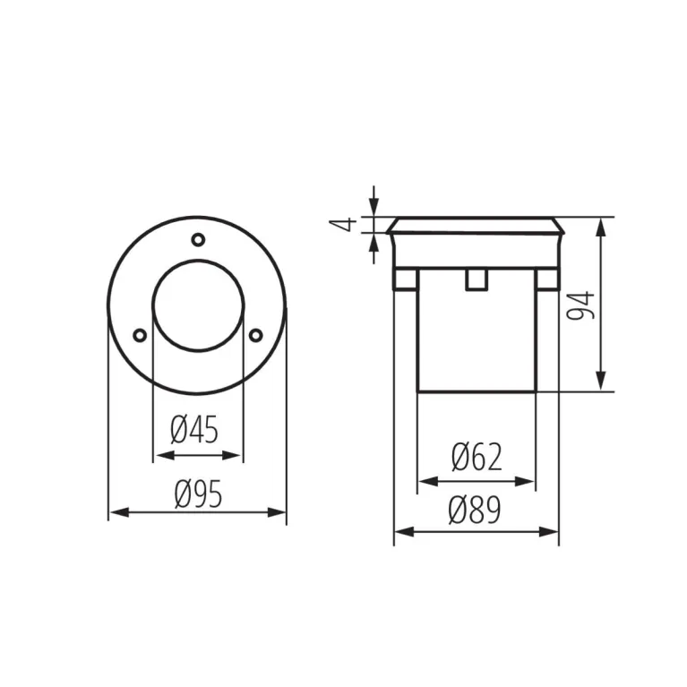 Грунтовый светильник Kanlux GORDO N 1W CW-O-SR 18193 в Нижнем Новгороде