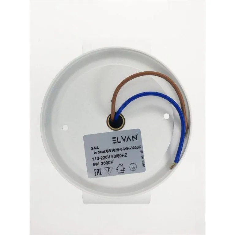 Настенный светодиодный светильник Elvan GW-1025-6W-WW-Wh в Нижнем Новгороде