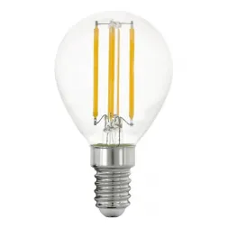 Лампа светодиодная Eglo E14 4W 2700K прозрачная 11761