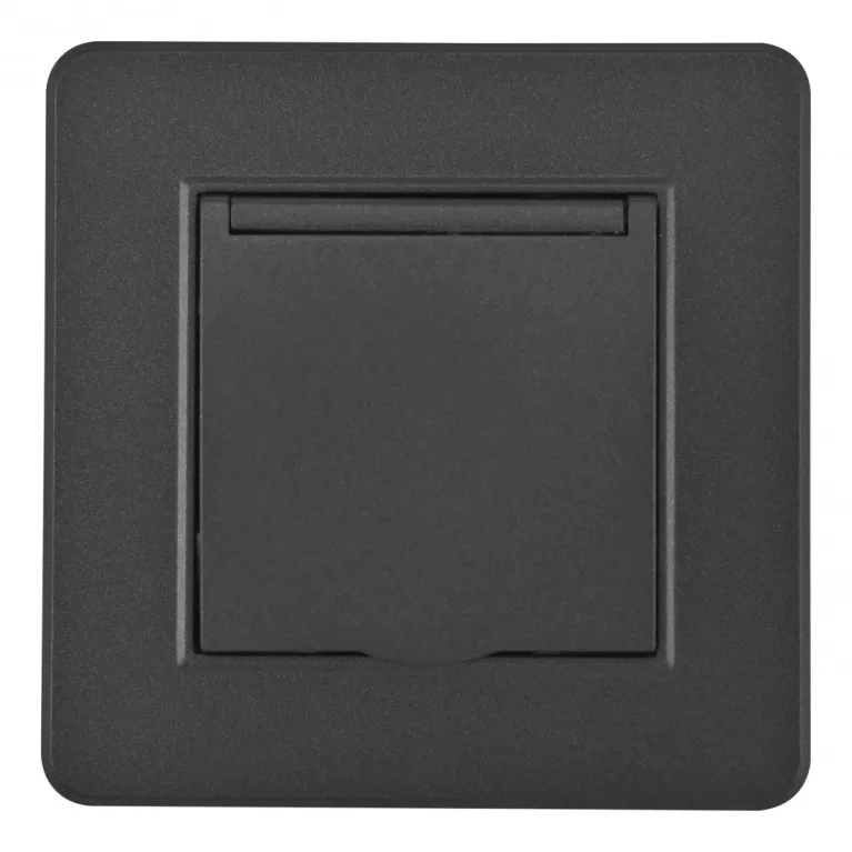 Комплект розетки с/з и шторками, защитной крышкой и рамкой Arte Milano SET16-1-41-1 black в Нижнем Новгороде