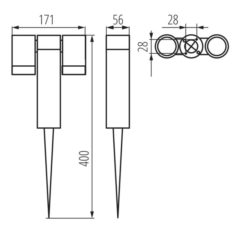 Грунтовый светильник Kanlux USTI SP 2X7 GR 36560 в Нижнем Новгороде