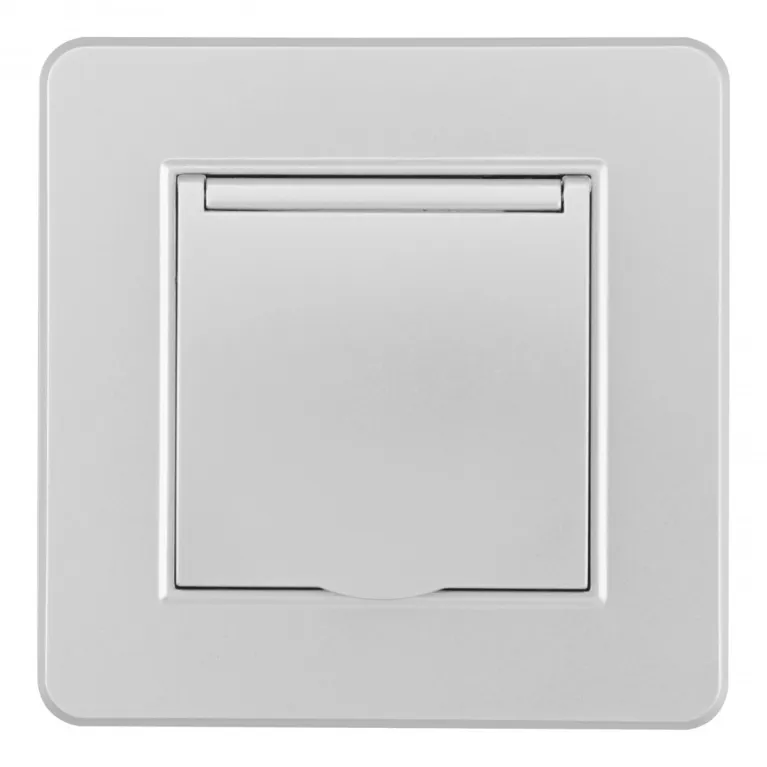 Комплект розетки с/з и шторками, защитной крышкой и рамкой Arte Milano SET16-1-41-1 silver в Нижнем Новгороде
