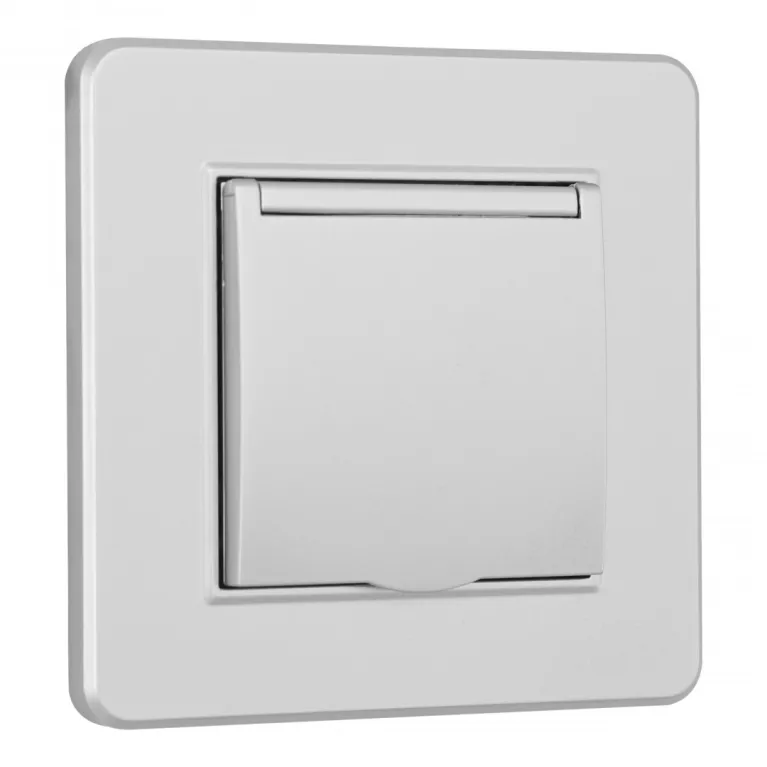 Комплект розетки с/з и шторками, защитной крышкой и рамкой Arte Milano SET16-1-41-1 silver в Нижнем Новгороде