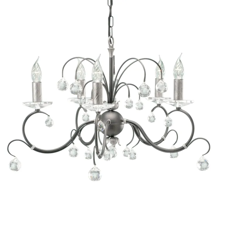 Подвесная люстра Elstead Lighting Lunetta LUN 5 BLK/SIL в Нижнем Новгороде