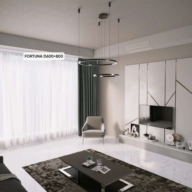 Подвесная люстра Crystal Lux FORTUNA SP123W LED BLACK в Нижнем Новгороде