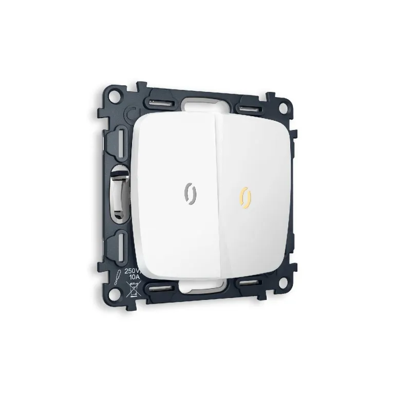 Комплект механизма 2-кл выключателя с подсветкой Ambrella Volt Omega MO124010 в Нижнем Новгороде