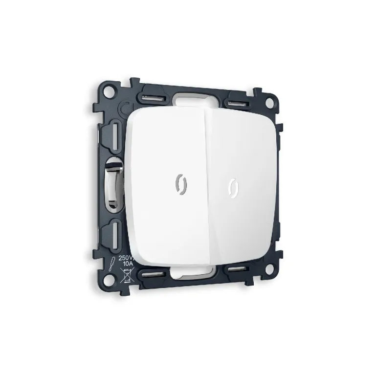 Комплект механизма 2-кл выключателя с подсветкой Ambrella Volt Omega MO124015 в Нижнем Новгороде