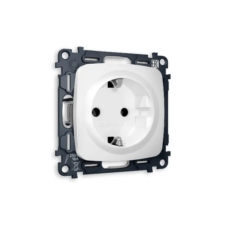 Комплект механизма розетки с/з на винтовых зажимах Ambrella Volt Omega MO126010 в Нижнем Новгороде