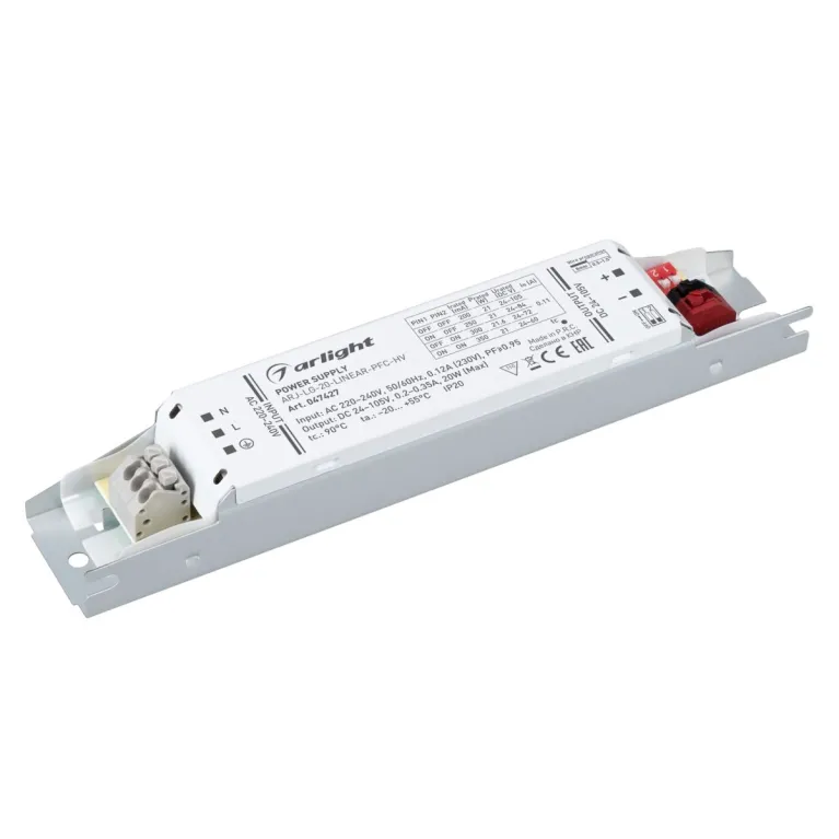 Блок питания Arlight ARJ-LG-20-LINEAR-PFC-HV (20W, 24-105V, 0.2-0.35A) (IP20 Металл) 047427 в Нижнем Новгороде