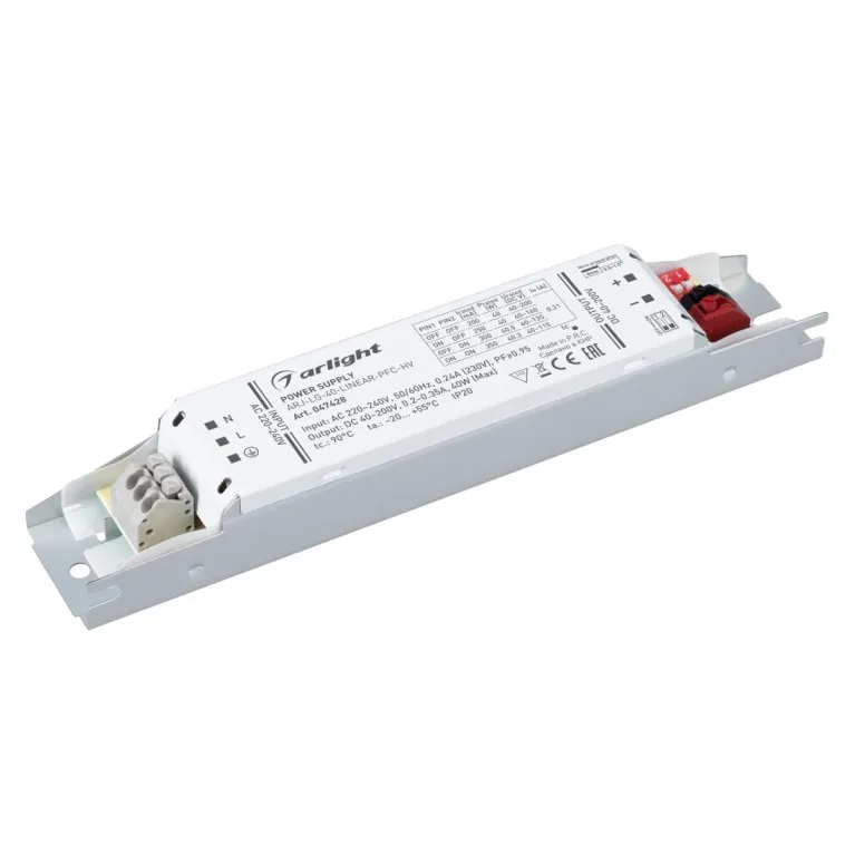 Блок питания Arlight ARJ-LG-40-LINEAR-PFC-HV (40W, 40-200V, 0.2-0.35A) (IP20 Металл) 047428 в Нижнем Новгороде