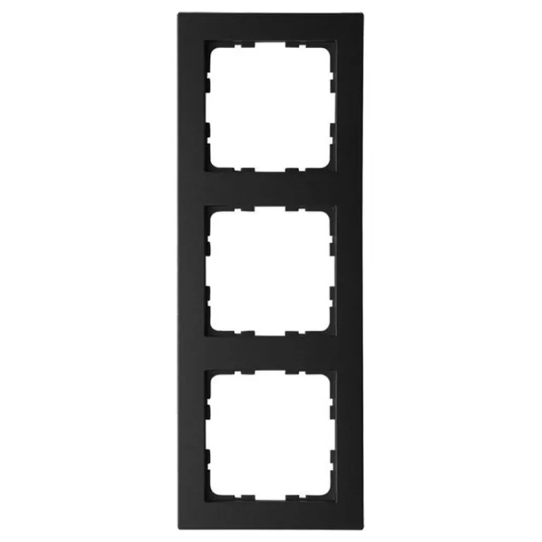 Рамка Jasmart G-Classic 3-постовая черный матовый (soft touch) поликарбонат G1003PB в Нижнем Новгороде