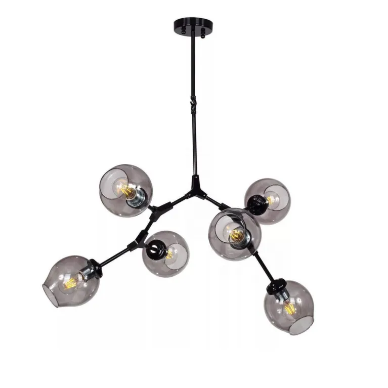 Люстра на штанге DeLight Collection Bubble 7058/6 black/smoky в Нижнем Новгороде