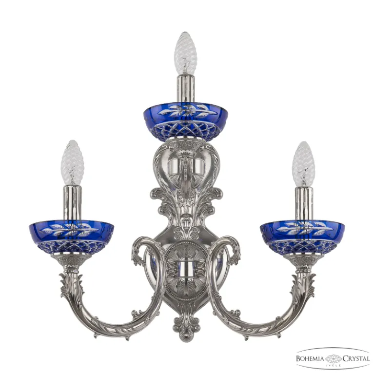 Бра Bohemia Ivele Florence 7109B16/2+1/210 Ni P Clear-Blue/H-1J в Нижнем Новгороде