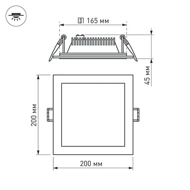 Встраиваемый светодиодный светильник Arlight LT-S200x200WH 16W Day White 120deg 014922 в Нижнем Новгороде