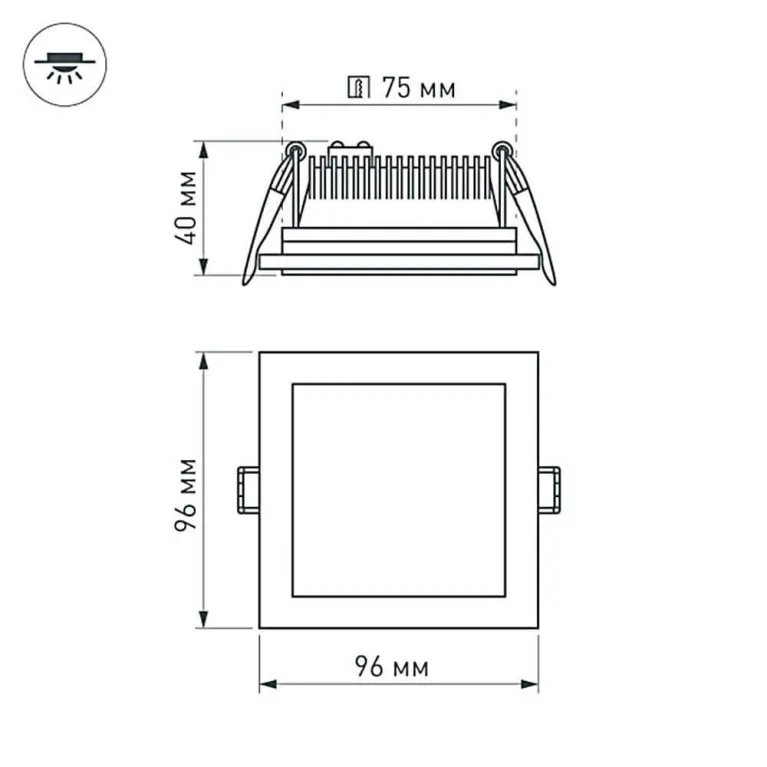Встраиваемый светодиодный светильник Arlight LT-S96x96WH 6W Warm White 120deg 015572 в Нижнем Новгороде