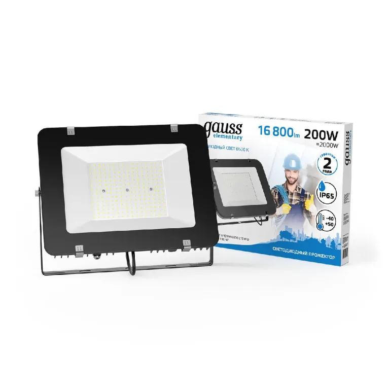 Прожектор светодиодный Gauss Elementary 200W 6500К 691511200 в Нижнем Новгороде