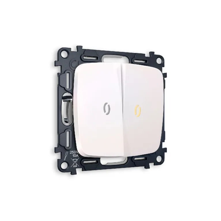 Комплект механизма 2-кл выключателя с подсветкой Ambrella Volt Omega MO204010 в Нижнем Новгороде