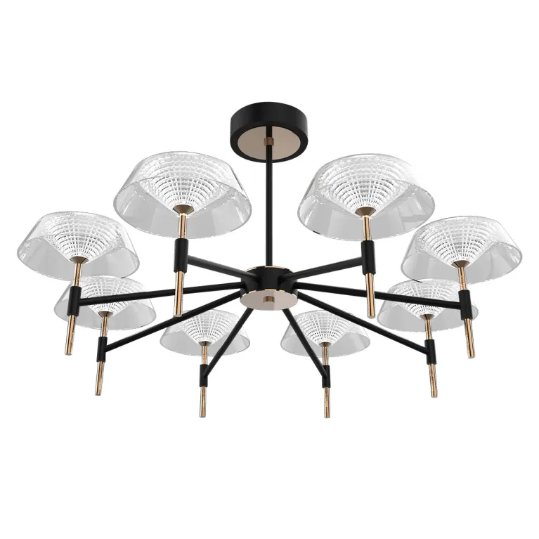Люстра на штанге DeLight Collection MD21001018-8A black/gold в Нижнем Новгороде