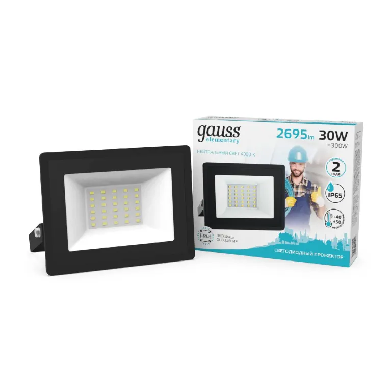 Прожектор светодиодный Gauss Elementary 30W 4000К 613100230 в Нижнем Новгороде