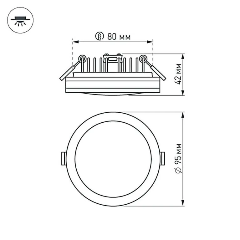 Встраиваемый светодиодный светильник Arlight LTD-95SOL-10W Warm White 017985 в Нижнем Новгороде