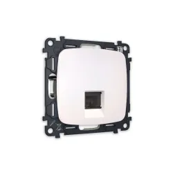 Комплект механизма телефонной розетки RJ-11(4P4C) со шторкой Ambrella Volt Omega MO212030