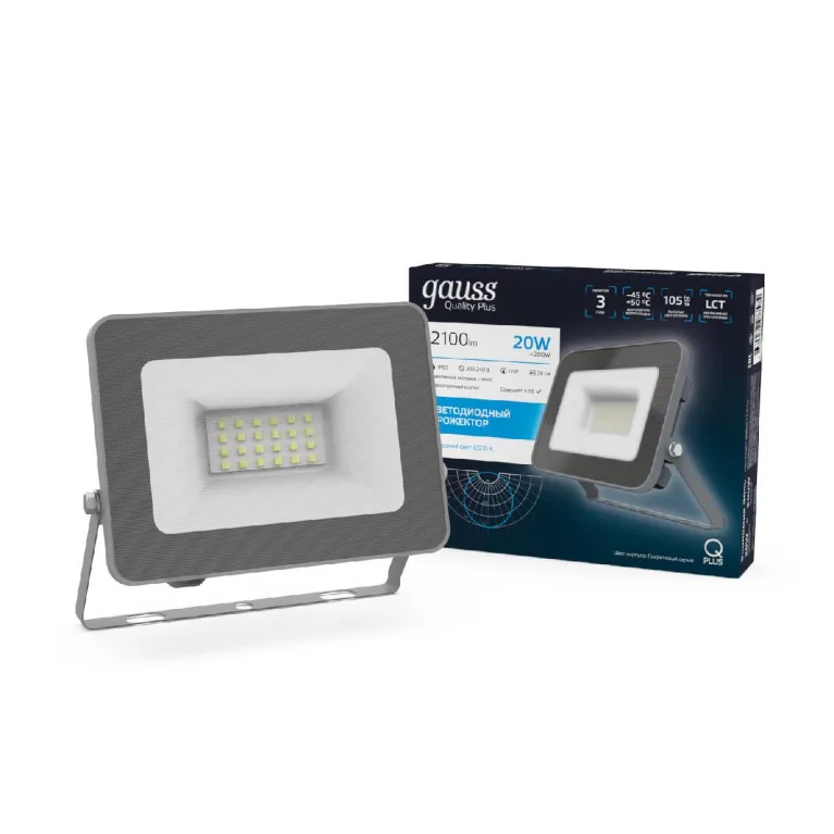 Прожектор светодиодный Gauss Qplus 20W 6500К 690511320 в Нижнем Новгороде
