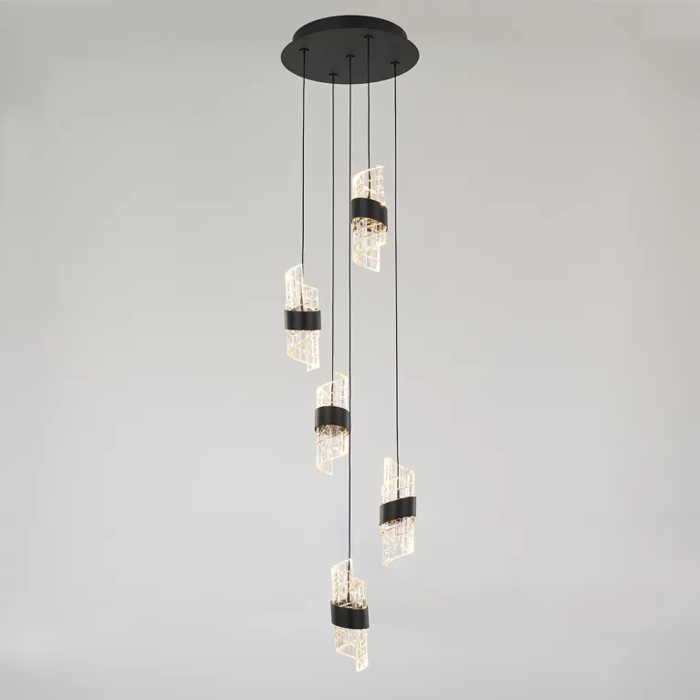 Каскадная люстра DeLight Collection MD23001022-5A matt black в Нижнем Новгороде